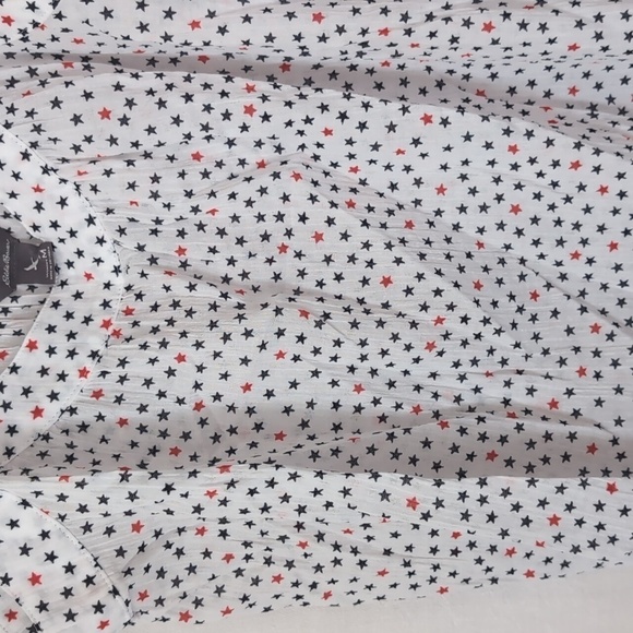 Eddie Bauer White Red Blue Star Print Tank Size Medium - Picture 3 of 4